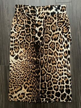 YvesSaintLaurent Animal print Silk Skirt
